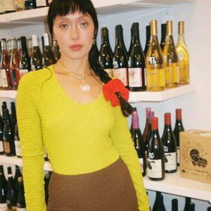 Lisa Says Gah Chartreuse Bodysuit